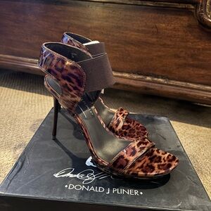 Donald J. Pliner Animal Print Strappy Heels